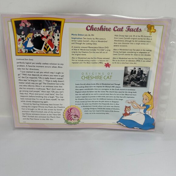 Willabee & Ward Cheshire Cat Collectible Disney Embroidered Patch and Card - Picture 4 of 4